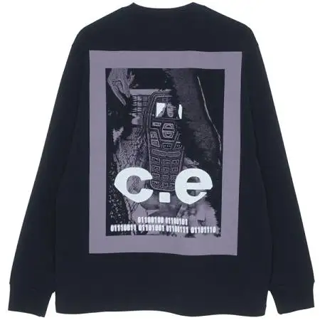 19SS, новинка, футболки с длинным рукавом, с принтом, c. E. Cav Empt, в стиле хип-хоп, для мужчин и женщин, 1:1, лучшее качество, футболки, свободные, harajuku xxxtentacion, футболки - Цвет: black
