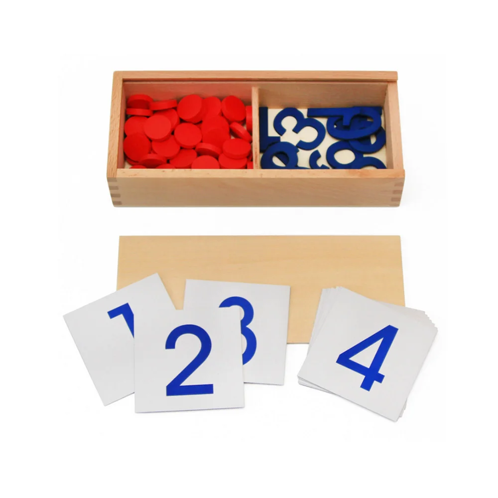 

Wooden Early Educational Montessori Math Toy Chips Game Digital Learning Toys for Preschool Children Children's Number and Chips
