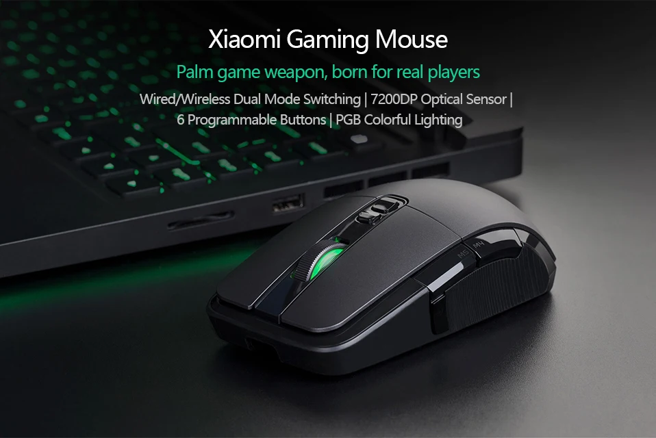 XIAOMI компьютер Мышь Xiaomi Беспроводной Мышь игровой 7200 Точек на дюйм RGB Подсветка игровой Оптический Перезаряжаемые 32-битный ARM USB 2,4 ГГц
