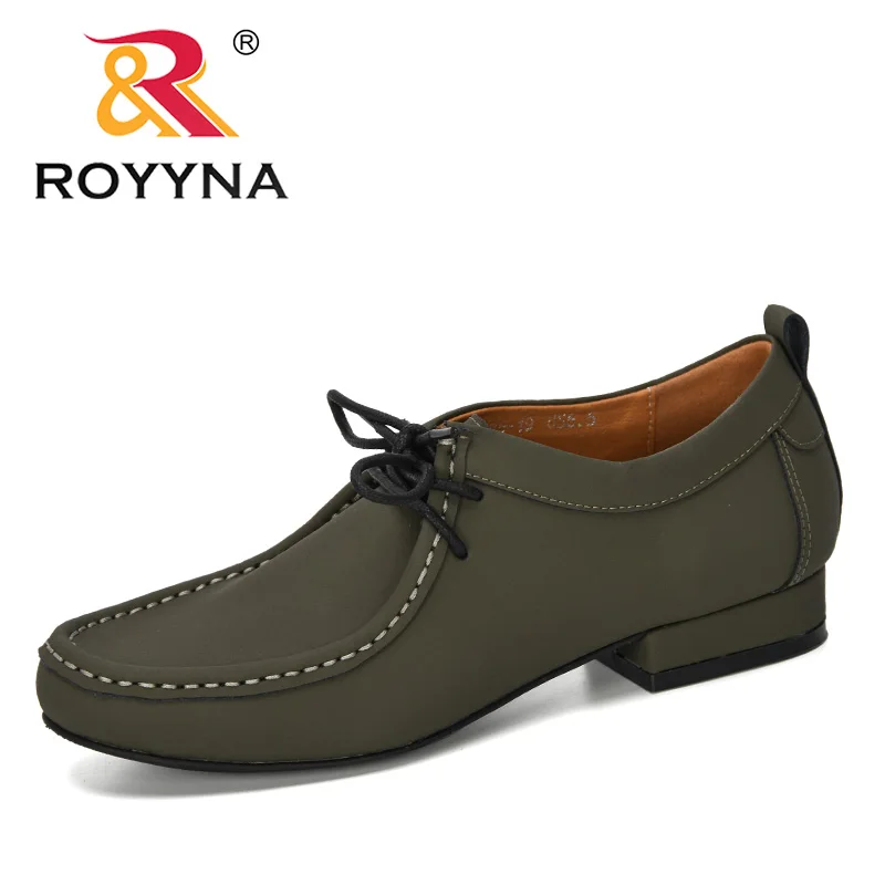ROYYNA/ г., Новое поступление, женские туфли-лодочки цветные женские туфли из нубука на низком каблуке рабочая обувь с бантом Женская удобная обувь - Цвет: Army green