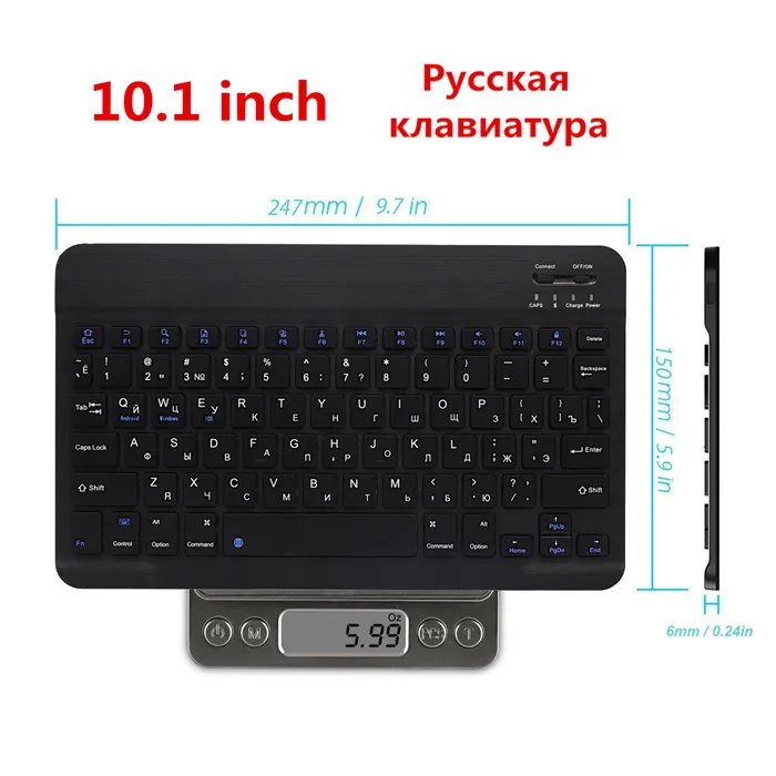 Русская испанская 1" Bluetooth клавиатура для iPad Pro 11 12,9 10,5 Air 3 10,5 Mini 5 3 4 для iPad клавиатура беспроводная Teclado - Цвет: russian