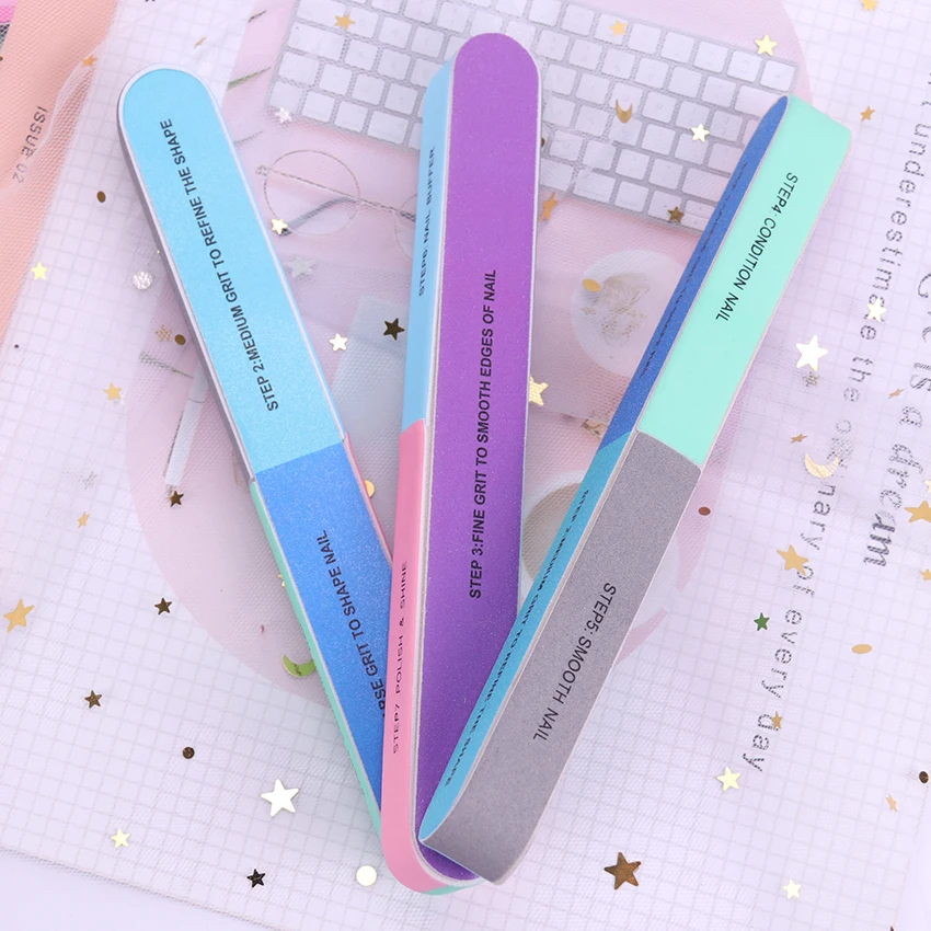 1 шт. Шестигранная Полировочная пилка для ногтей инструмент Креативная печать