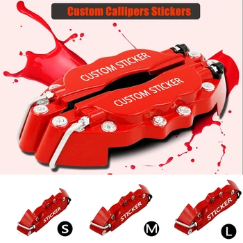 

2Pcs/lot Car Sticker Custom Callipers Stickers Auto Brake Disc Sticker Reflective Callipers Vinyl Decal