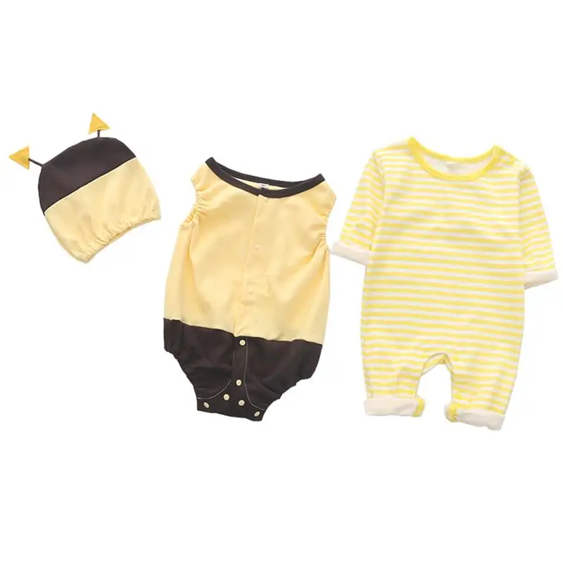 Новая зимняя одежда для маленьких мальчиков, девочка Onesies, Детские хлопковые Ползунки Комбинезон для Хэллоуина с длинными рукавами и тыквой, Детский костюм для 0-24 месяцев