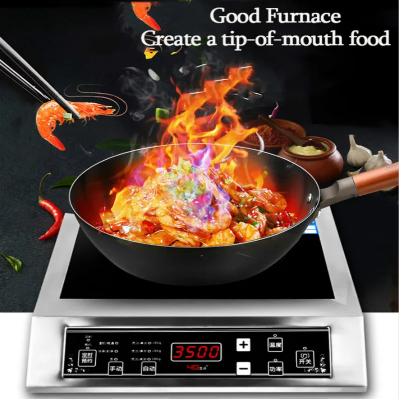 3500W Home High Power Induction Cooker Commercial Flat Desktop Button Stainless Steel Soup Stir-fry 3500W Home High Power Induction Cooker Commercial Flat Desktop Button Stainless Steel Soup Stir-fry