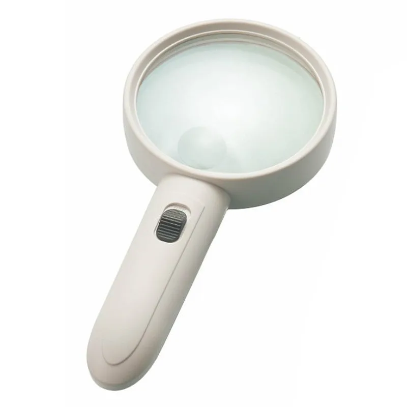 

Double-layer high magnification reading magnifier for reading books and newspapers for the elderly with 4 lights