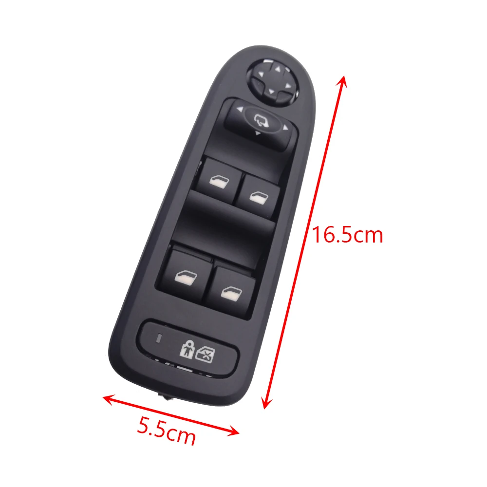 Interrupteur De Vitre électrique Avant Gauche - Compatible Citroën C5 III, Peugeot 308 I, 508 - 32 Broches - 3