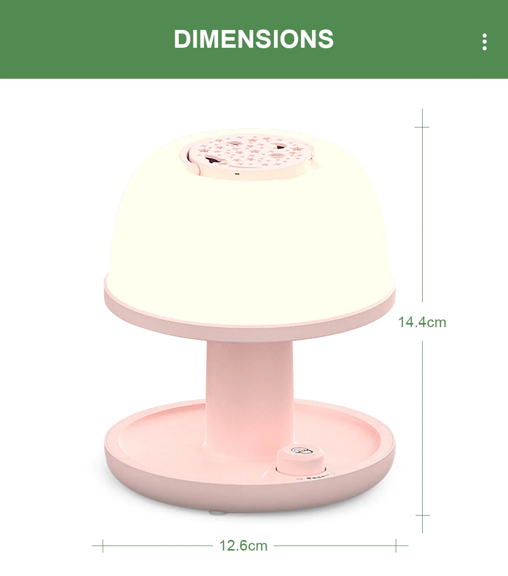 USB Portable Night Light Color Projection with ABS+ PP Materials