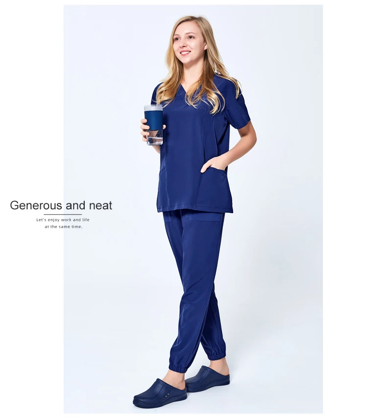 ANNO медицинская одежда скраб Больничная униформа для медсестер для женщин и мужчин клинический Халат хирургический костюм с Четырехсторонней эластичной тканью