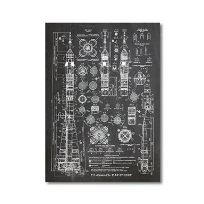 Soyuz-U2-Russian-Rocket-Patent-Gallery-Wall-Art-Canvas-Print-Aviation-artwork-Blueprint-Posters-Painting-Outer (7)