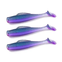 Soft Fishing Artificial Lures 6cm/8cm 6pcs Wobbers Souple Fishing Bait Shad Worm Swimbaits Vinyl Anzois Trout Ima Leurre T Tail