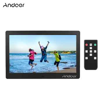 

Andoer 10 Inch IPS Digital Photo Frame 2.4G Ultra-sensitive Remote Control with MP3 MP4 Picture Player Alarm Clock/ Calendar