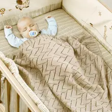 Детское одеяло для новорожденных, модная пеленка для новорожденных ярких цветов, Детское покрывало для коляски для мальчиков и девочек, 100*80 вязаные одеяла