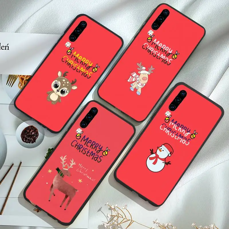

Cute cartoon merry christmas elk fox Phone Case For Huawei Mate 9 10 20 Pro lite 20x nova 3e P10 plus P20 Pro Honor10 lite