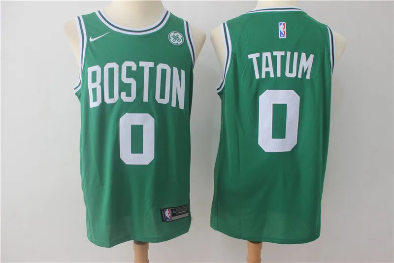 MEN Стилизованный arrvail мужской Jayson Tatum зеленый Джерси - Цвет: MEN