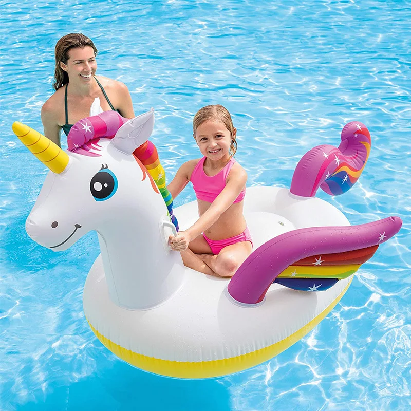 

INTEX57561 Thick Inflatable Toy Floating Bed Large Size Unicorn Floating Bed Adult Children Overwater Floating Mat