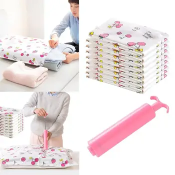 

2pcs Vacuum Bag Storage Home Organizer PA+PE Material Foldable Clothes Organizer Seal Compressed Travel Saving Space Bag Package