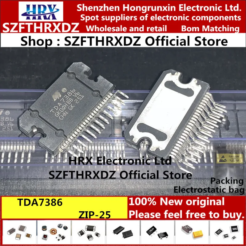 TDA7386 ZIP-25 E-TDA7386 ZIP-25 TDA7386-S1ULF/аудио усилитель 4x40 Вт 357 шт./кор.(5 предмета в комплекте-10 шт