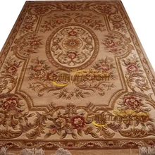 Тканый шерстяной ковер, шерстяной французский ковер с ручной вязкой, толстый плюшевый ковер 6,56 'X 9,84'