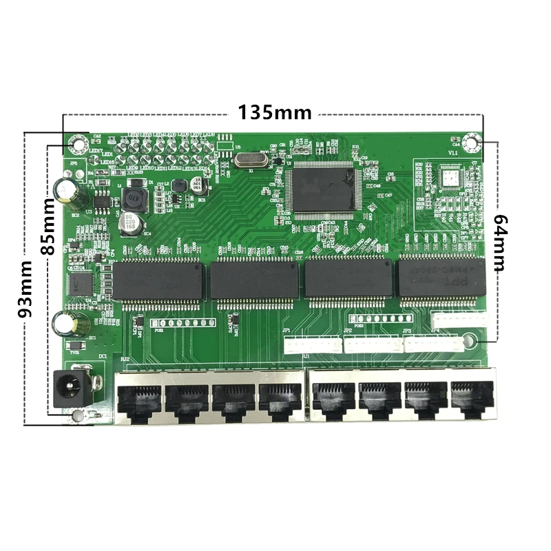 Промышленный Коммутатор Ethernet модуль 8 портов unmanager ed10/100/1000 Мбит/с PCBA плата OEM Авто-зондирования порты PCBA материнская плата OEM