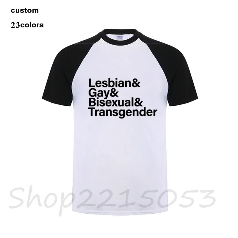 Хит 2020 уличная одежда LGBT мужские футболки хлопок брендовые короткий рукав черные