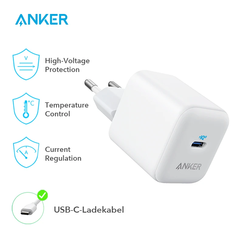 Usb C Charger Anker w Piq 3 0 Fast Charger With Foldable Plug Powerport Iii Charger For Iphone 12 12 Mini 12 Pro Mobile Phone Chargers Aliexpress