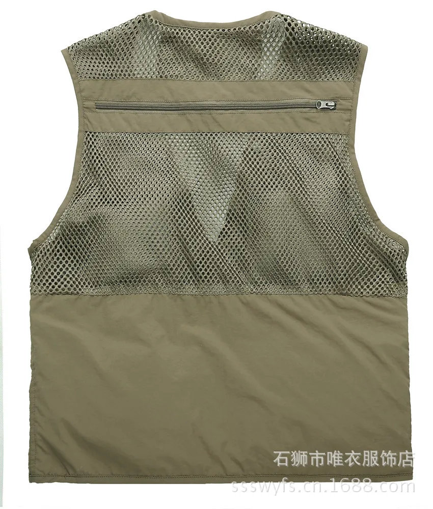 New Style Vest Nianjeep/NIANJEEP Waistcoat Quick-Dry Mesh Multi-pocket Photography Fishing Large Size Vest