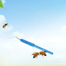 Нержавеющая сталь Портативный ларва сдвиг штифт нескользящий инструмент для прививки садовое приспособление для отжима 15 см червь движущийся синий игла Пчеловодство