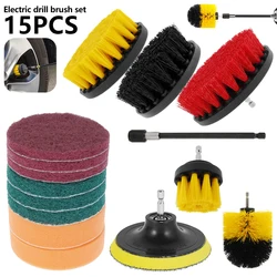 Brosse de nettoyage de Surface pour salle de bain, brosse de forage, nettoyant tout usage, brosse à récurer pour carreaux de coulis, baignoire, douche, cuisine, outils de nettoyage 
