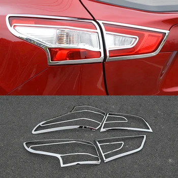 

Fit for Nissan Qashqai J11/Rogue Sport 2014-2018 Car Accessories ABS Chrome Rear Tail Light Lamp Cover Trim 4pcs