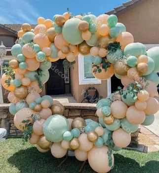 

DIY Macaron Tiffany Blue Party Balloons Garland Arch Kit Metallic Gold Ballon Baby Shower Birthday Wedding Decorations Backdrop