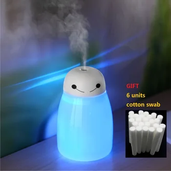 

400ml Air Humidifier USB Diffuser Ultrasonic Mist Maker With 7 Color LED Night light 8mm*130mm Filters Cotton Swab