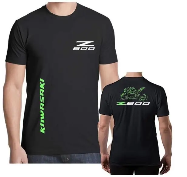 Хлопок Материал велосипед Kawasaki Zzr1400 футболка Zzr 1400 мотоцикл мото Футболка Мужская Круглый короткий рукав модные футболки - Цвет: as picture
