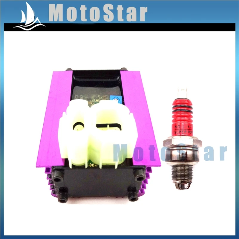 6 Pin гоночный регулятор AC CDI+ 3 Электрода A7TC Свеча зажигания для 50cc 125cc 150cc ATV Quad GY6 скутер мопед