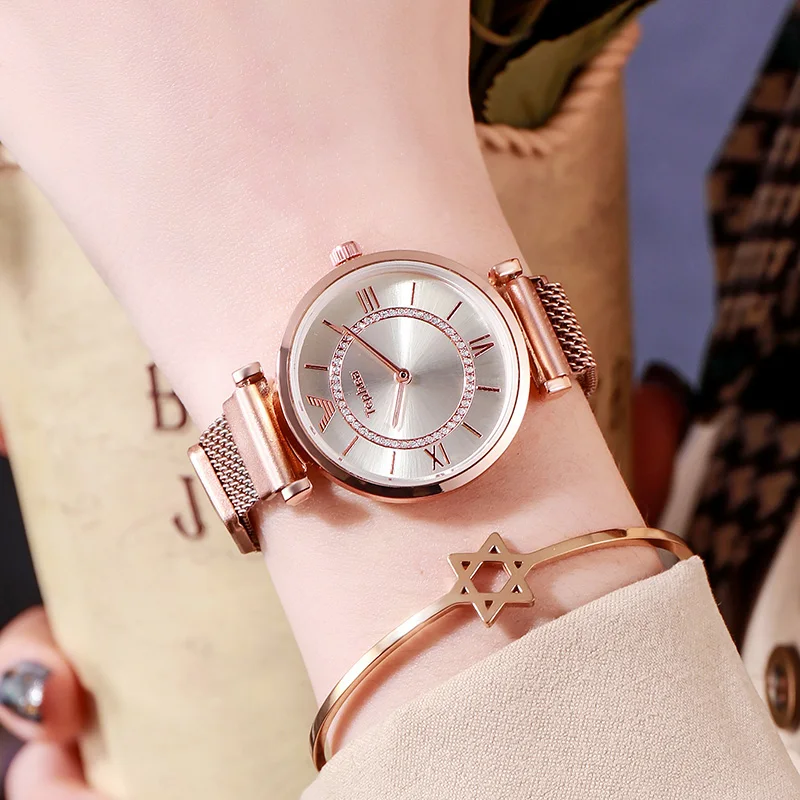 Reloj Mujer женские часы Топ бренд Простой минималистичный белый циферблат