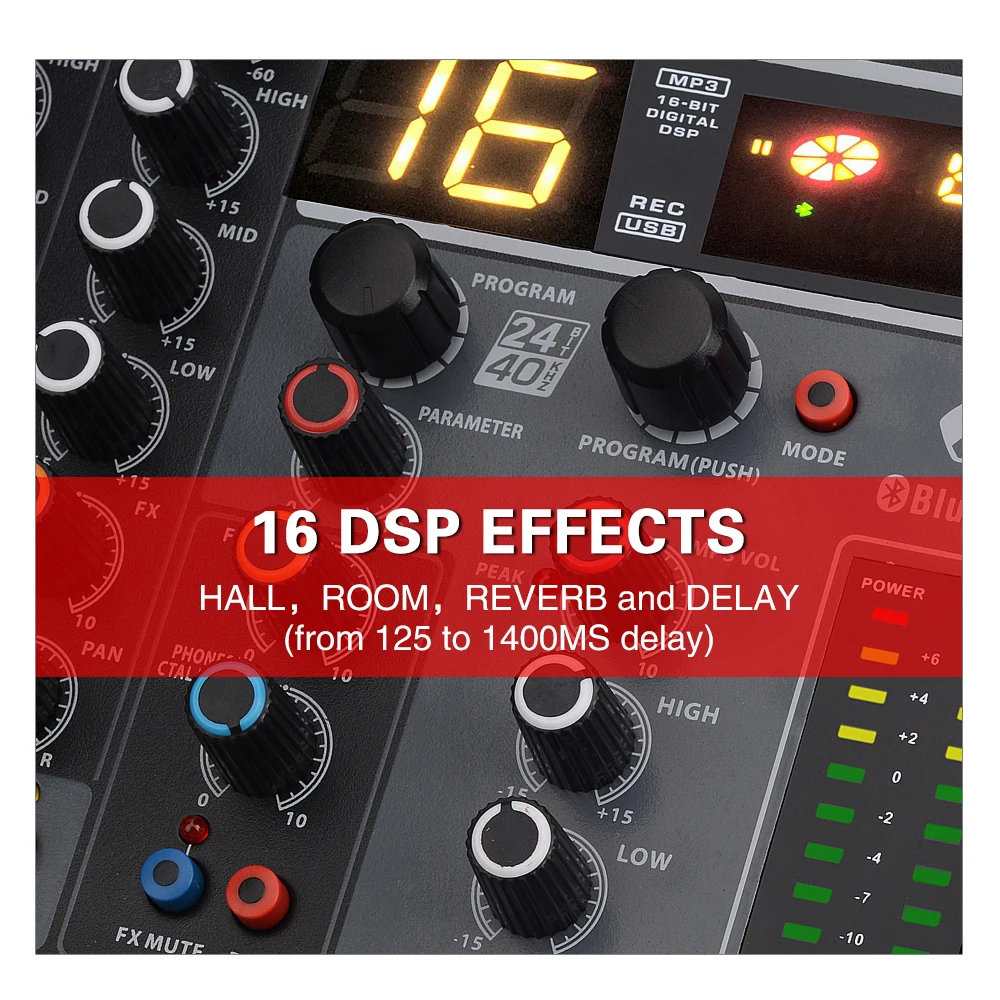 EYK EA60 6 Channels Mixing Console with Mute and