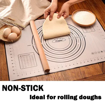 

Multi-size Silicone Baking Mat Sheet Extra Large Baking Mat for Rolling Dough Macaroo Pizza Dough Non-Stick Maker Holder Pastry
