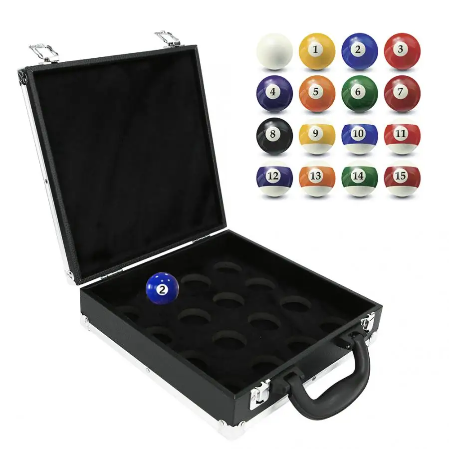 16 balls Snooker Billiard Balls Storage Box Pool Billiard Balls Carrying Case Accessory with Carry Handle