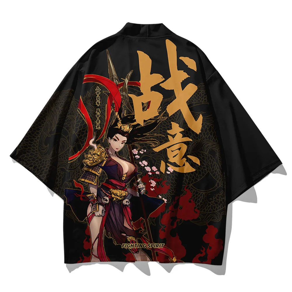 Japanese Style Vintage Kimono Haori Pants Set Men Traditional Harajuku Streetwear Samurai Cardigan Costume Yukata