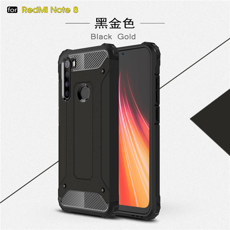 For Xiaomi Redmi Note 8 Case Rubber Armor Shell Coque Hard PC TPU Back Phone Cover For Redmi Note 8 Case for Xiaomi Redmi Note 8