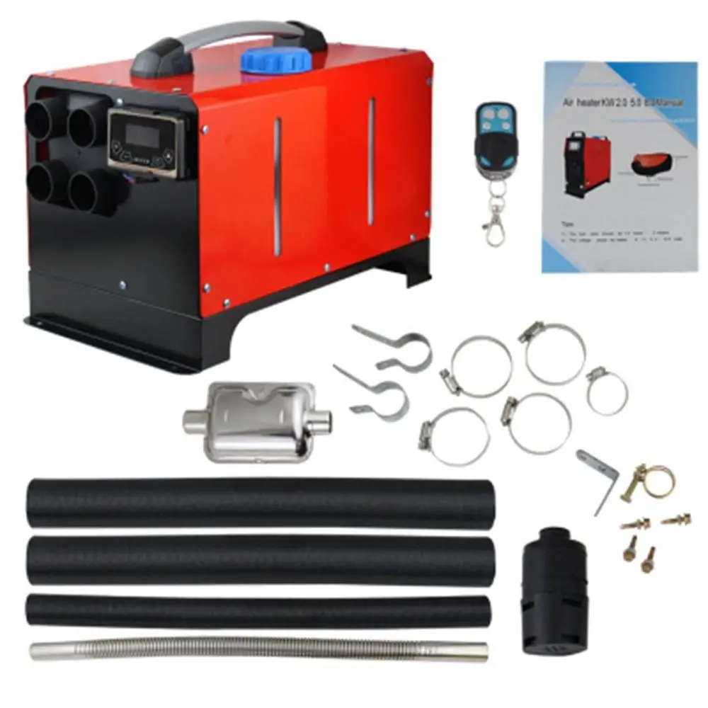 

12V 5000W Portable One Machine Lcd Remote Control Red Parking Fuel Air Heater Multifunction Economical