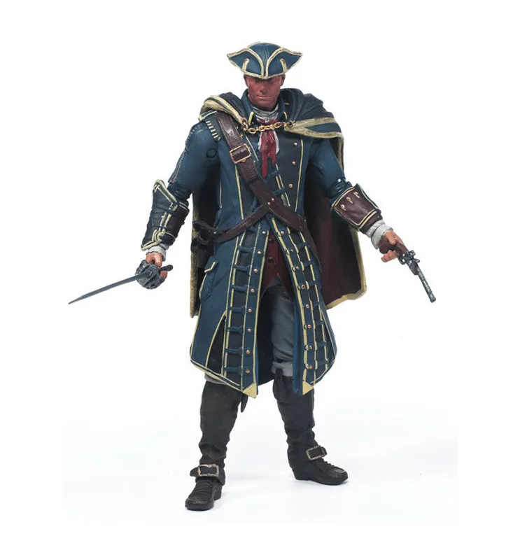 Серия Creed 4 Mohawk Connor Haytham Edward Kenway, фигурка, модель игрушки, коллекция, фигурка, модель, игрушки, кукла, рождественский подарок - Цвет: C With box