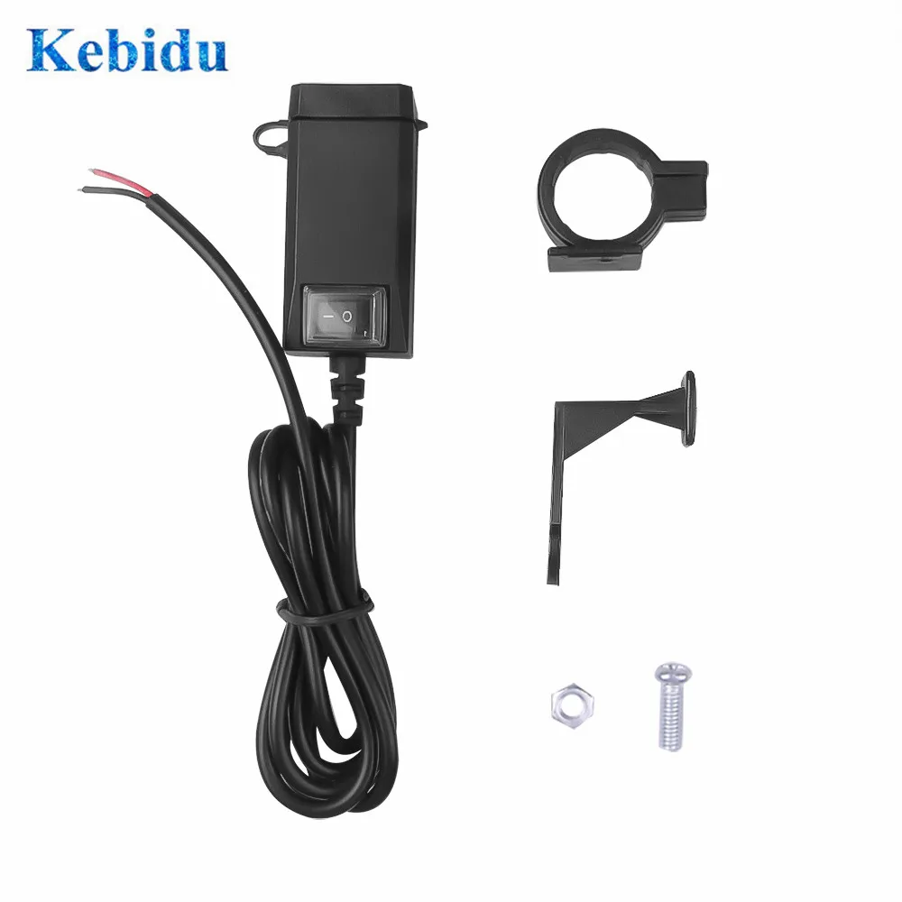 Зарядное устройство KEBIDU для мотоцикла 12 24 В с двумя USB портами|Зарядные
