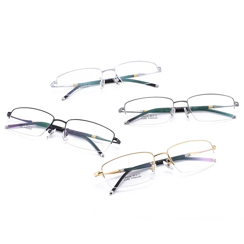 New Pure Titanium Frame Plate Spectacle Men's Myopia Business High-quality Prescription Optical Frames 6639 | Аксессуары для