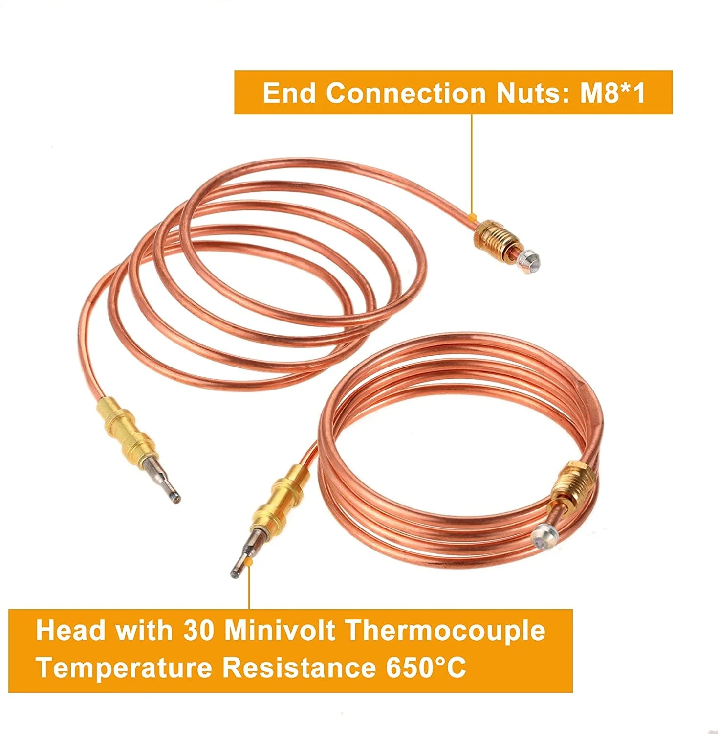 2pcs 39.5 Gas Heater Thermocouple Replacement For Desa LP Vent Free Wall  Heater Desa LP Glow Warm Comfort Glow Heater - AliExpress