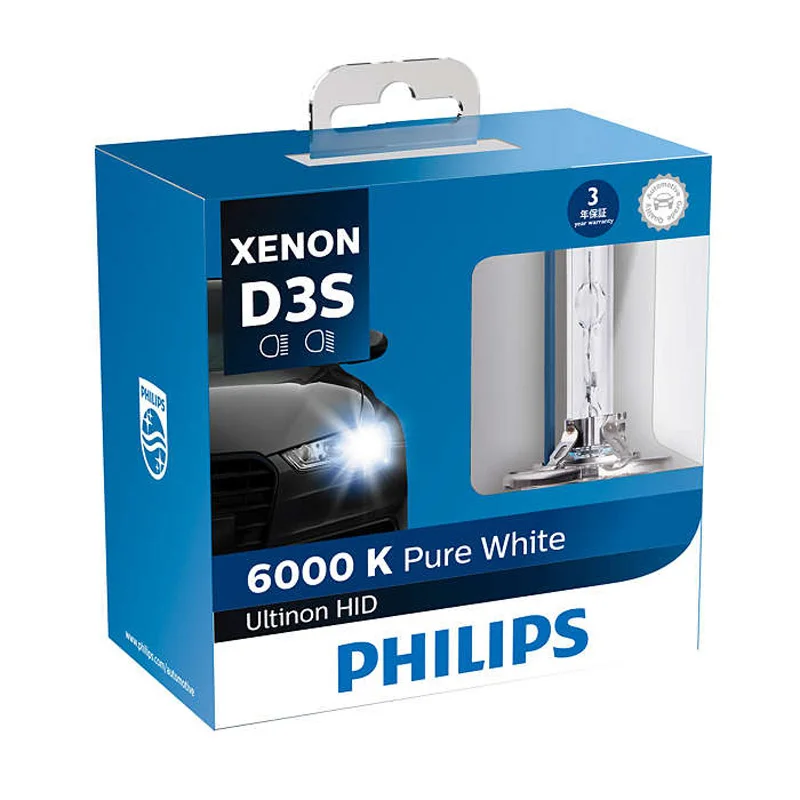 Philips D3S 42403W X 35W Ultinon HID 6000K холодный синий ксеноновый белый светильник, автомобильный обновленный головной светильник, лампочки, вспышка, быстрый запуск, пара