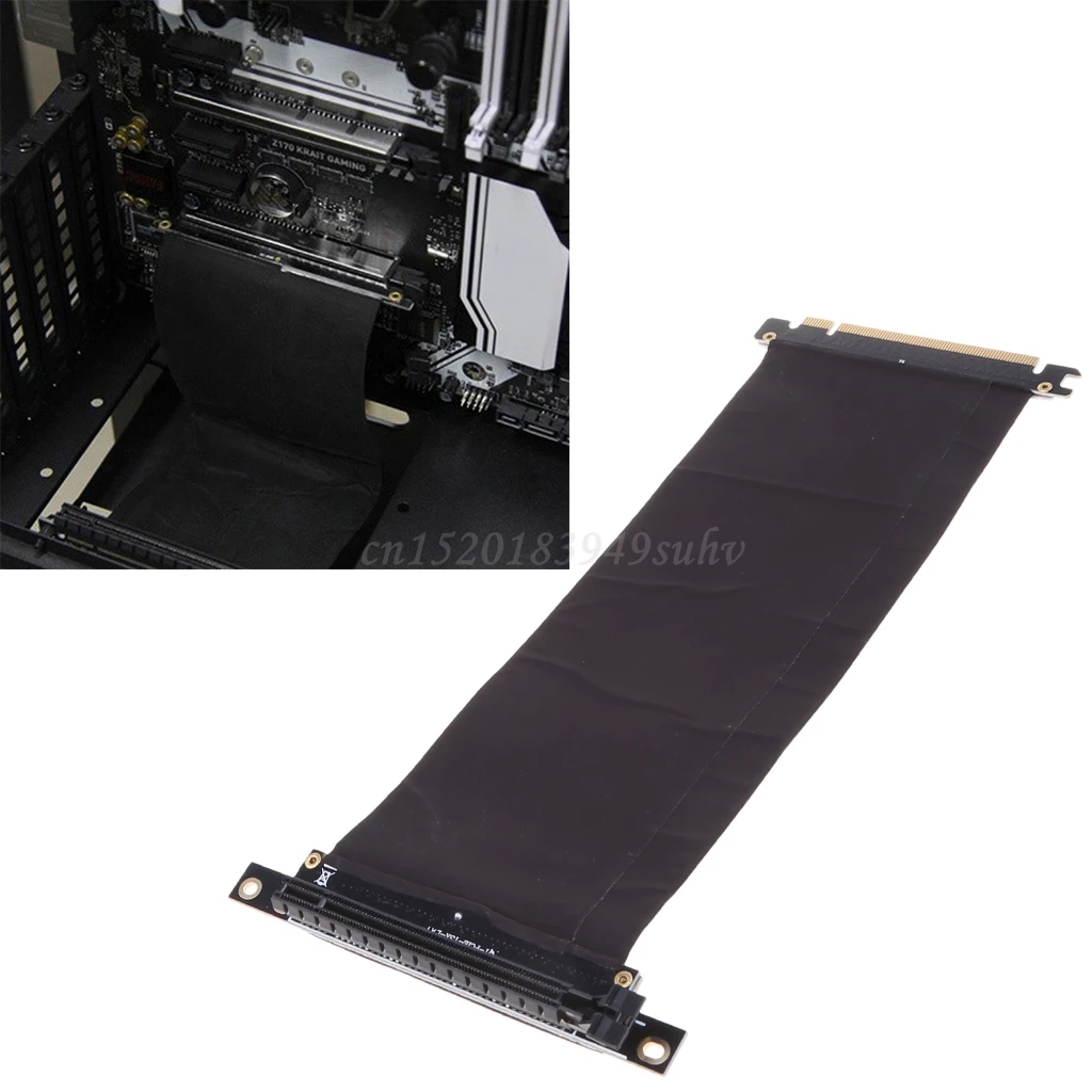 Удлинительная карта PCI Express PCIe3.0 с 16X на адаптер для гибкого кабеля угол 90 градусов