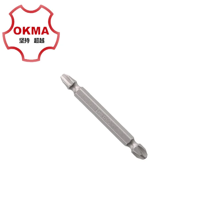 

Okma Industrial Grade Electric Screwdriver Bits Taiwan S2 Strong Magnetic Wind Approved Bit Double Headed Cross Series 65 Long