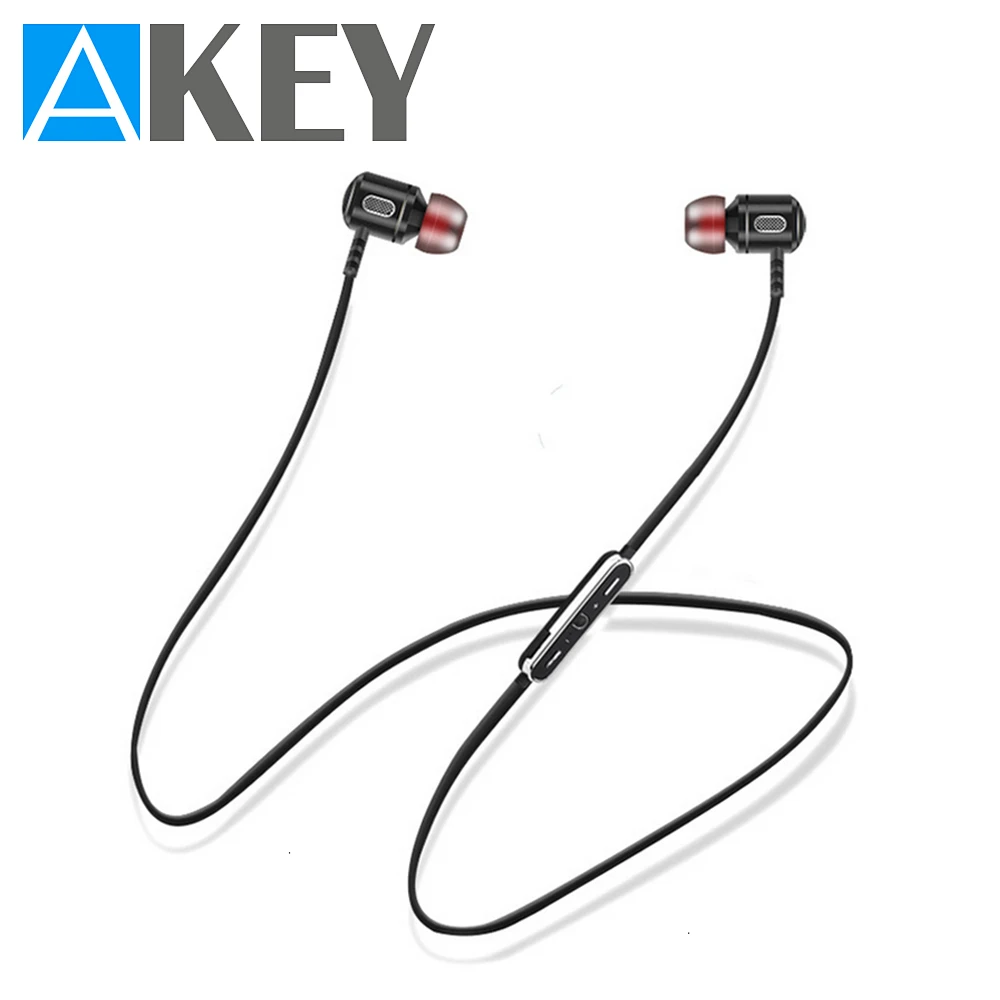 AKEY Bluetooth наушники беспроводные магнитные с микрофоном Стерео Auriculares для iPhone всех