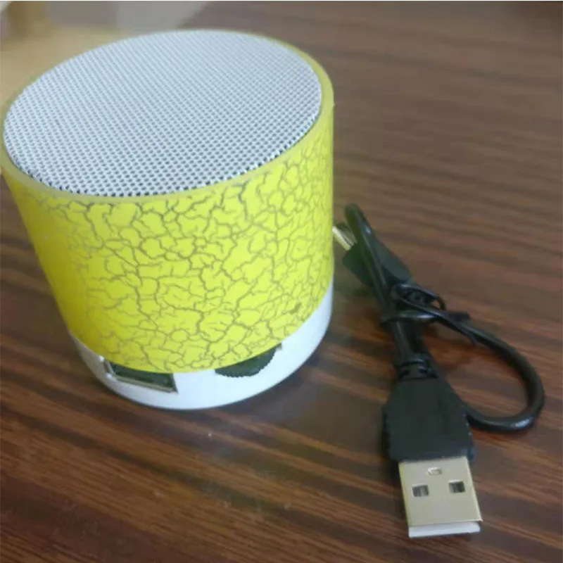 Bluetooth A9 Саундбар мини беспроводной Lou dспикер трещины светодиодный TF USB Сабвуфер bluetooth Саундбар mp3 стерео аудио Музыка - Цвет: Цвет: желтый